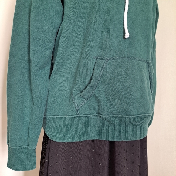 Hollister | Emerald green graphic logo pullover hoodie sweater - Picture 5 of 10